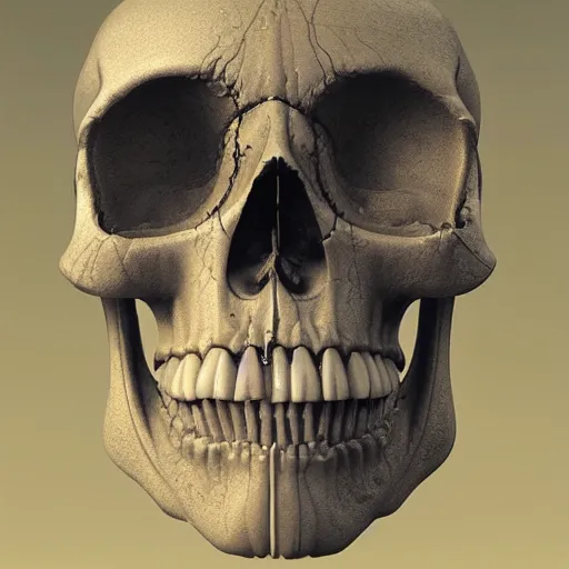 Image similar to portrait_of_a_melting_skull._intricate_abstract._intricate_artwork._by_Tooth_Wu_wlop_beeple_dan_mumford._octane_render_trending_on_artstat