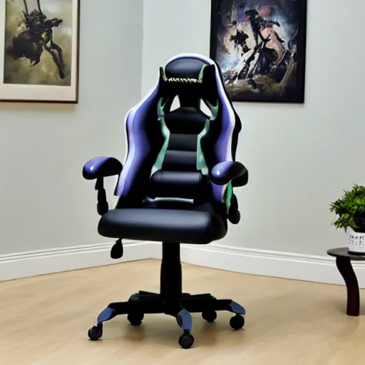 Prompt: gaming chair as a toilet