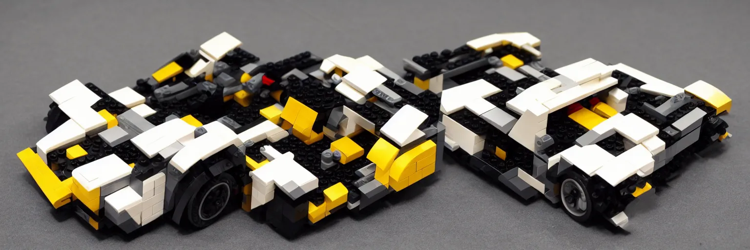 Prompt: lamborghini. lego style