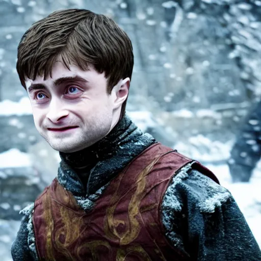 Image similar to daniel radcliffe as harry potter in game of thrones