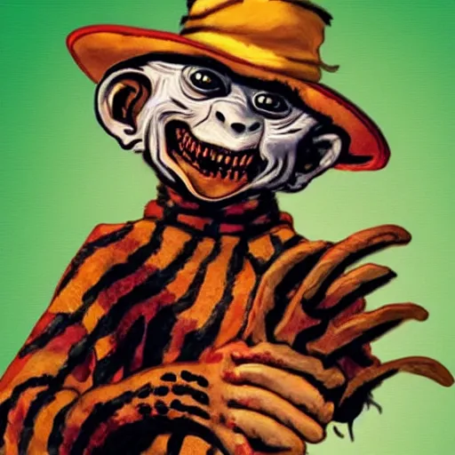 Image similar to freddy krueger as a monkey