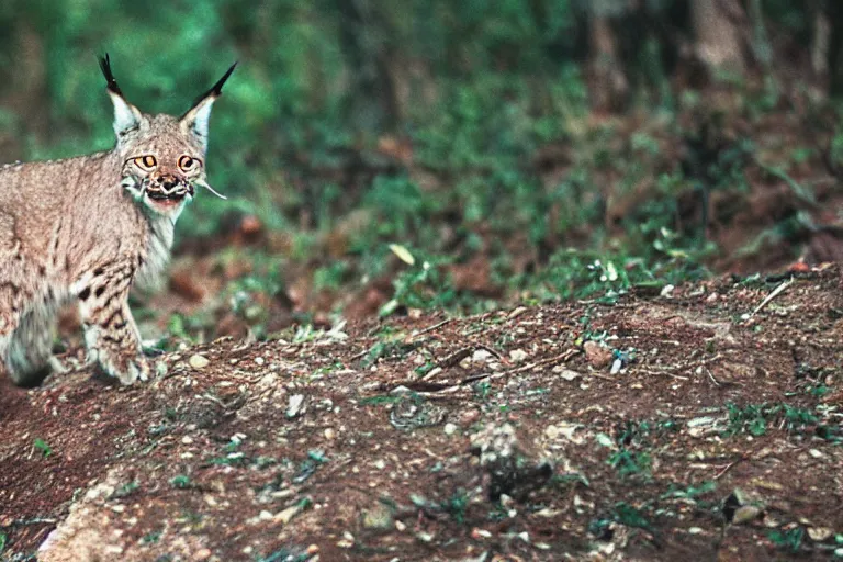 Image similar to a photo of a pignite lynx in its natural habitat, kodak ektachrome e 1 0 0 photography