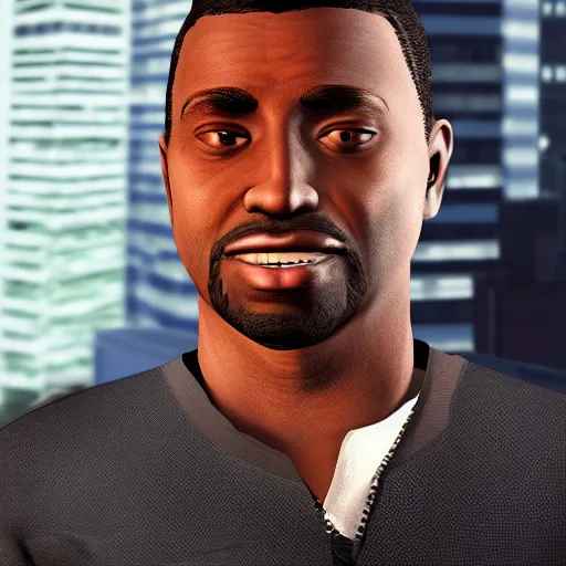 Prompt: grand theft Auto profile picture of a black male data scientist