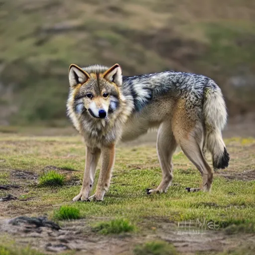 Image similar to professional photograph of a eurasian tibetan wolf, high quality, hd, 8 k, 4 k, magnificent, award - winning, nature, nature photography, awe - inspiring, highly detailed, amazing