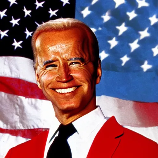 Prompt: joe biden robocop, 1 9 8 0 s children's show, detailed facial expressions