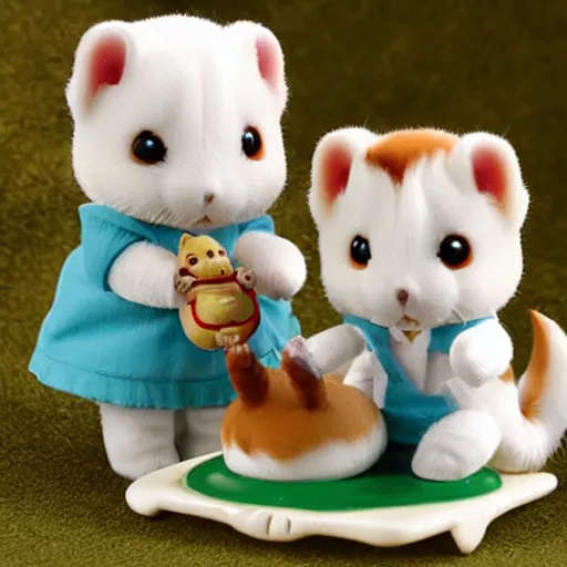 Prompt: calico critters exorcism