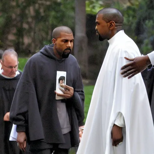 Image similar to kanye west as a priest, 2 0 1 0 s, candid photo,