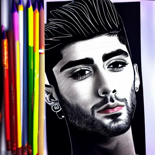 Image similar to zayn malik, drawn by Valentina Remenar