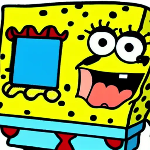 Image similar to spongebob plying games on computer, computer art