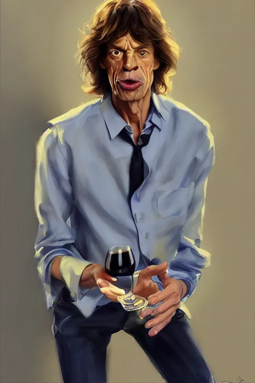 Prompt: mick jagger working in a winery, animation pixar style, by magali villeneuve, artgerm, jeremy lipkin and michael garmash, rob rey and kentaro miura style, golden ratio, trending on art station