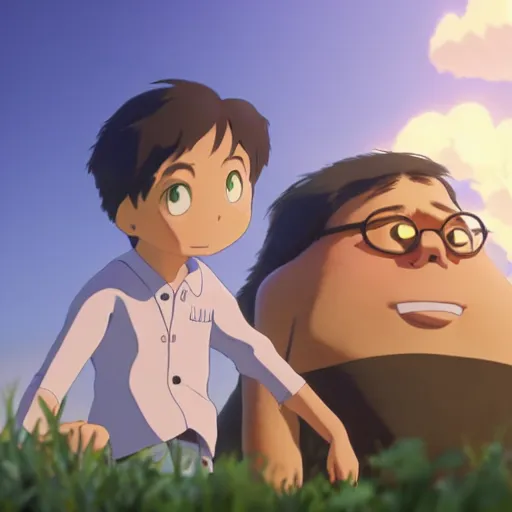 Image similar to a wholesome animation key shot of gustavo petro, medium shot, studio ghibli, pixar and disney animation, sharp, rendered in unreal engine 5, anime key art by greg rutkowski, bloom, dramatic lighting