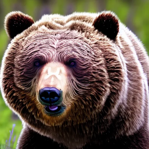 Image similar to cybernetically enhanced grizzly bear, photo, detailed, 4k