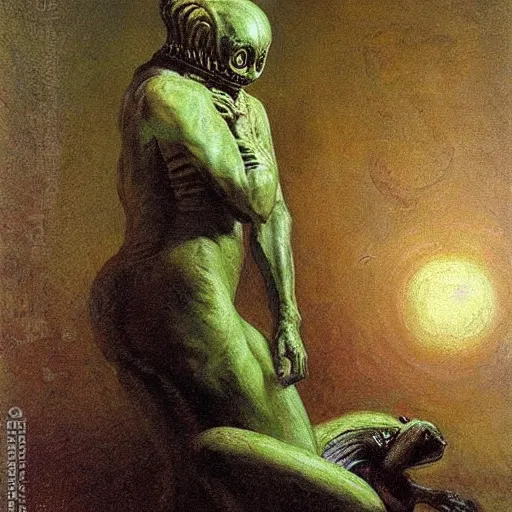 Image similar to alien by ilya repin