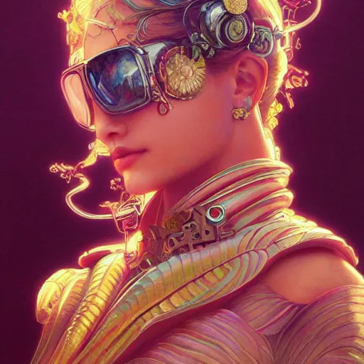 Prompt: Minions, vaporwave aesthetic, synthwave, intricate, elegant, highly detailed, digital painting, artstation, concept art, smooth, sharp focus, illustration, art by artgerm and greg rutkowski and alphonse mucha