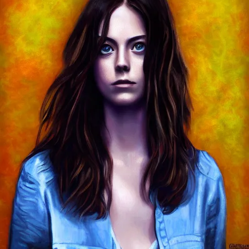 Image similar to effy stonem using star blouse, oil painting, ultradetailed, digital painting, ultradetailed