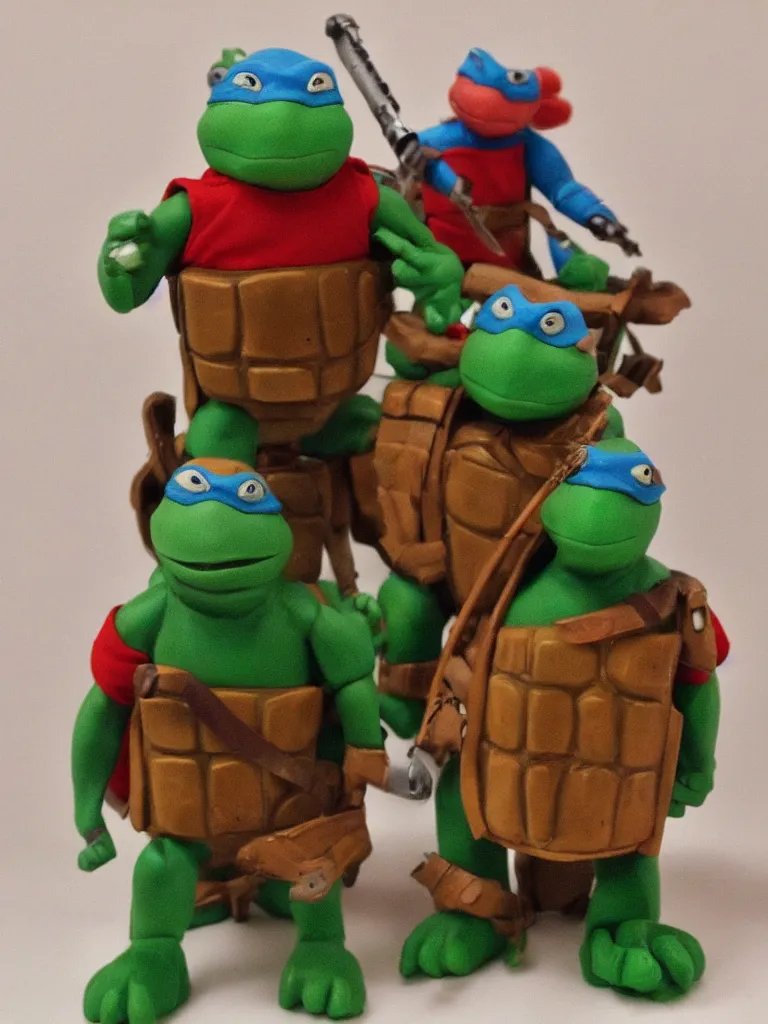 Prompt: teenage mutant ninja turtle 1 9 2 0 toy