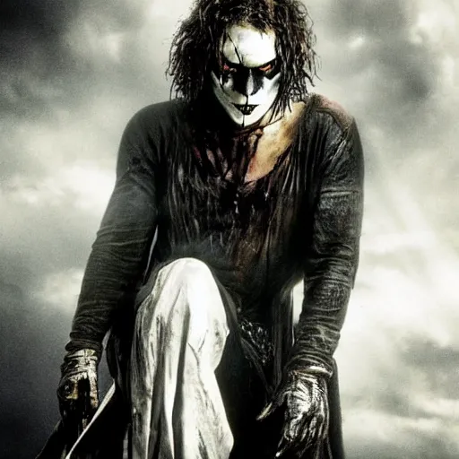 Image similar to Heath Ledger as The Crow