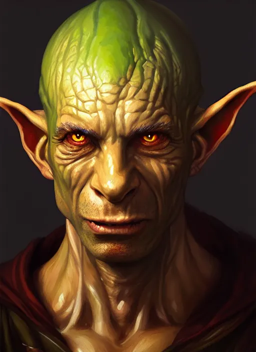 Prompt: a _ fantasy _ style _ portrait _ painting _ of goblin oil _ painting _ unreal _ 5 _ daz. _ rpg _ portrait _ extremely _ detailed _ artgerm _ greg _ rutkowski _ greg