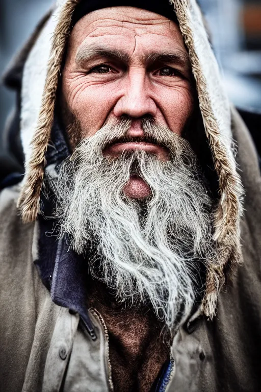 Image similar to Photo of Native Russian man Keeanu Reevees, portrait, skilled homeless, realistic, detailed, Keeanu Reevees, photorealistick, Sony A7R