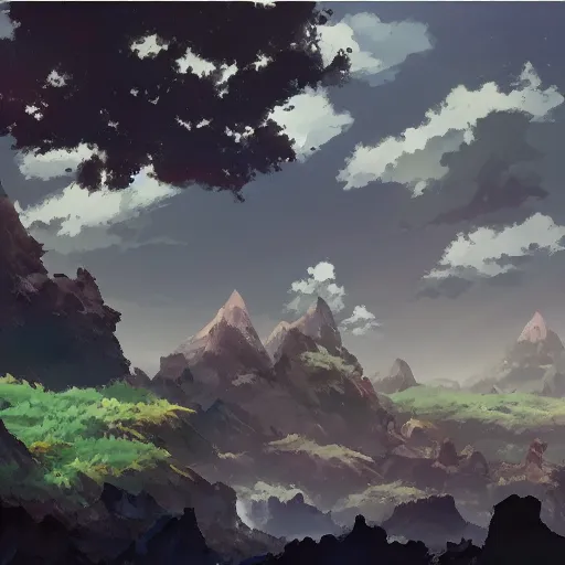 Image similar to a landscape in the style of grimgar