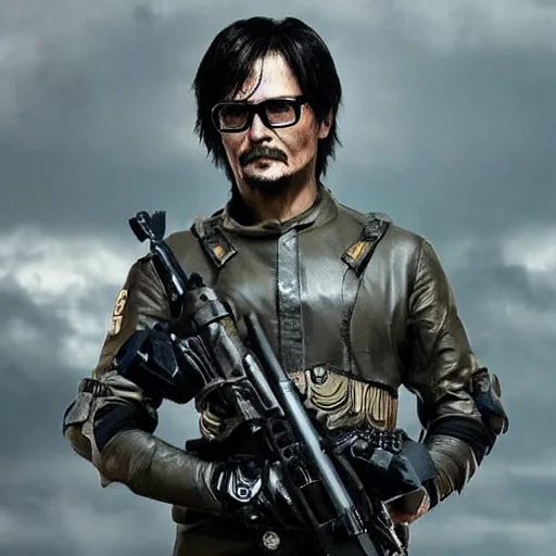 Image similar to hideo kojima god emperor of the universe