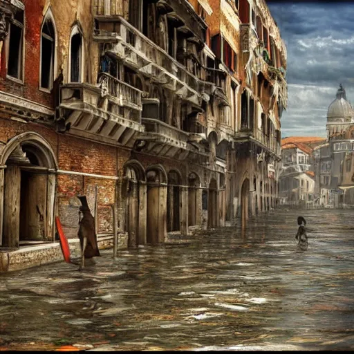 Prompt: post apocalyptic venice