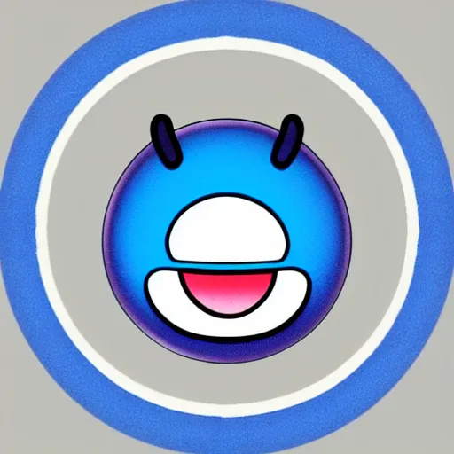 Image similar to the most cutest adorable happy picture of a blue ball, key hole on blue ball, chibi style, adorably cute, enhanched, deviant adoptable, digital art Emoji collection