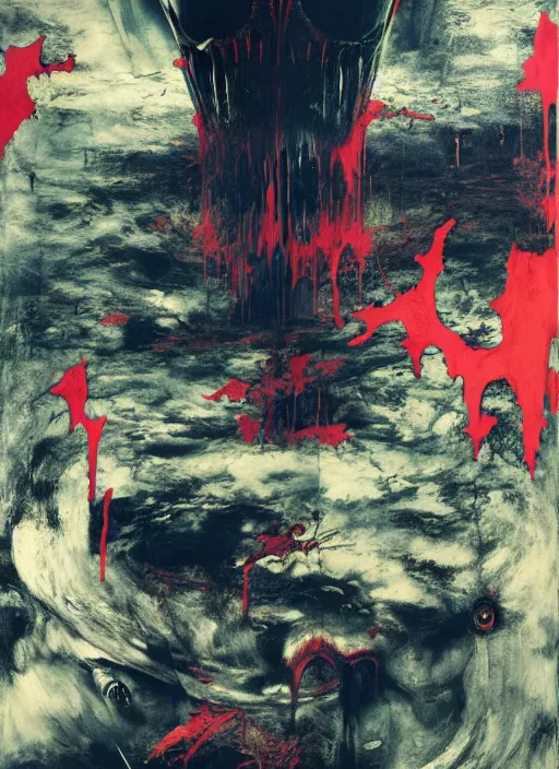 Image similar to alien landscape, a brutalist designed, gothic, rich deep colours, painted by francis bacon, adrian ghenie, james jean and petra cortright, part by gerhard richter, part by takato yamamoto. 8 k masterpiece