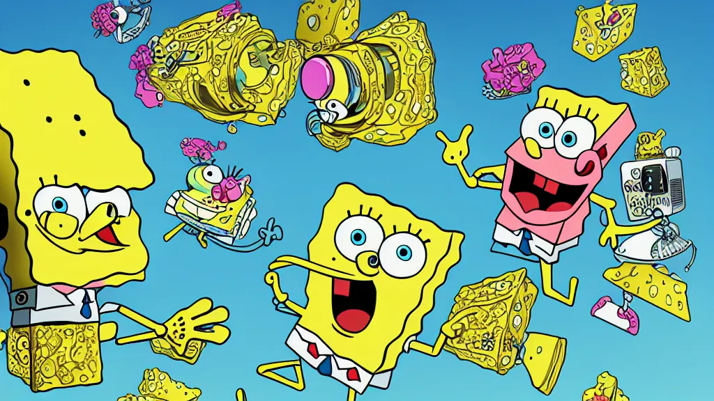 Image similar to spongebob, married generated by artificial intelligence, 8K UHD, trending on artstation, extremely detailed