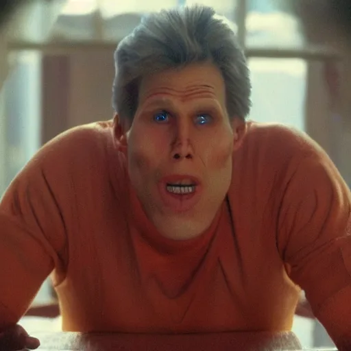 Image similar to Live Action Still of Jerma in Raising Arizona, real life, hyperrealistic, ultra realistic, realistic, highly detailed, epic, HD quality, 8k resolution, body and headshot, film still