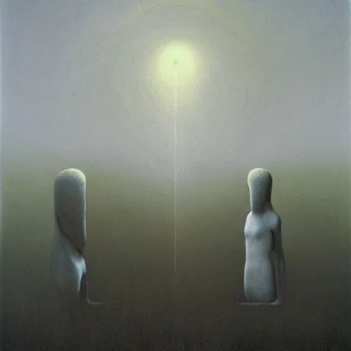 Image similar to David Byrne. Zdzisław Beksiński