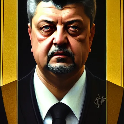 Image similar to symmetry!! intense portrait of petro poroshenko without beard and mustache, saint, intricate, elegant, highly detailed, my rendition, digital painting, artstation, concept art, smooth, sharp focus, illustration, art by artgerm and greg rutkowski and alphonse mucha