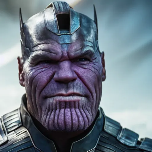 Prompt: martin kove as thanos, hd 4k photo