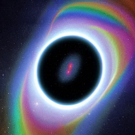 Image similar to rainbow cosmic black hole