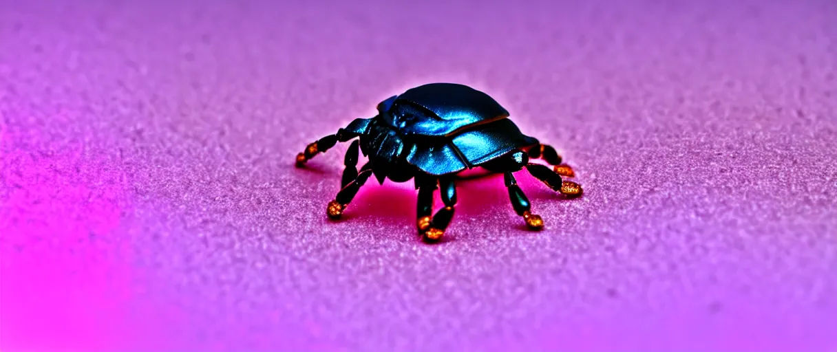 Image similar to high quality close-up photo scarab!! jeweled pearlescent gorgeous hyperdetailed moody pink lighting low angle hd 8k sharp shallow depth of field