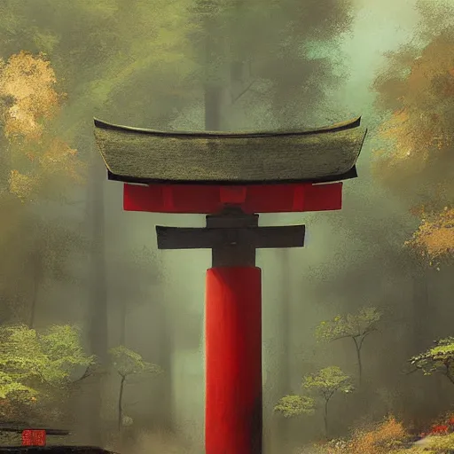 Image similar to Japanese Torii by Grzegorz Rutkowski