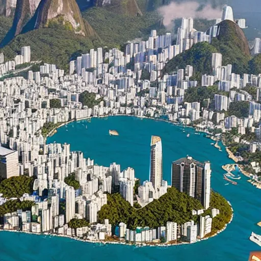 Prompt: rio de janeiro made of lego