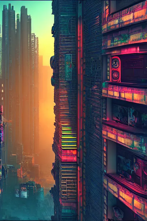 Prompt: high quality 3 d render cyberpunk mumbai!, kalighat! hanuman head highly detailed, cinematic smooth unreal engine, lee madgwick & yuto yamada, hard morning light, long shot, low angle, uhd 8 k, sharp focus