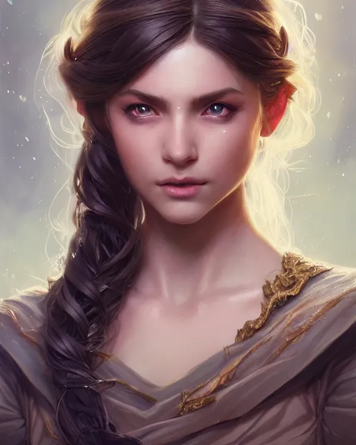 Image similar to highly detailed vfx portrait dancer, wonderful eyes, long hair, deep focus, d & d, fantasy, refined, elegant, high detail, digital painting, artstation, concept art, matte, clear focus, illustration, hearthstone, art by artgerm and greg rutkowski, fuji choco, victoria power line gavrilenko and hoang