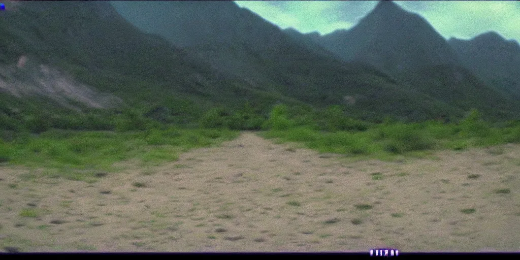 Prompt: unknown place, still from low quality camcorder video