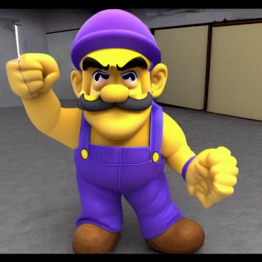 Image similar to realistic wario working at a construction site