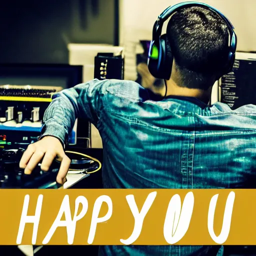 Image similar to happy DJ