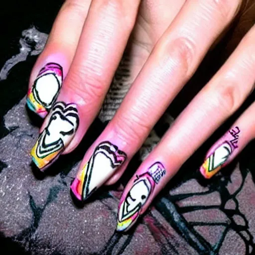 Image similar to punk rock nail art