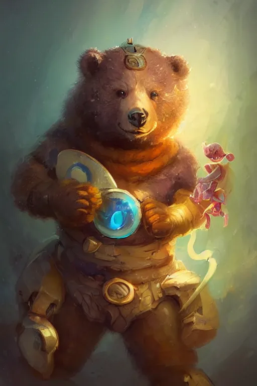 Prompt: cute anthropomorphic human colorfull brain, tiny, small, miniature bear, baby animal, short, pale blue armor, cute and adorable, pretty, beautiful, DnD character art portrait, matte fantasy painting, DeviantArt Artstation, by Jason Felix by Steve Argyle by Tyler Jacobson by Peter Mohrbacher, cinematic lighting