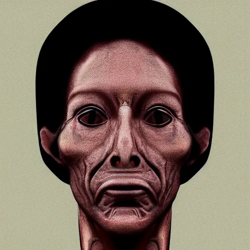 Prompt: a portrait of an alien by ai