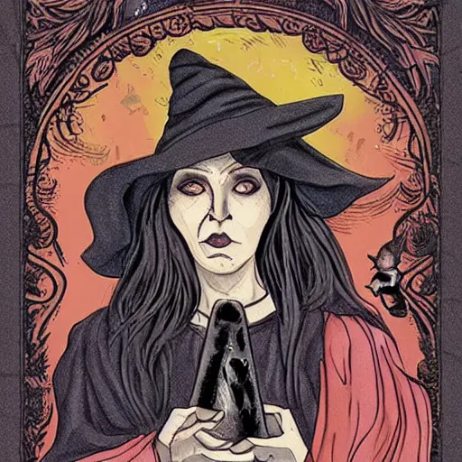 Image similar to a witch by barbara canepa and elisabetta gnone