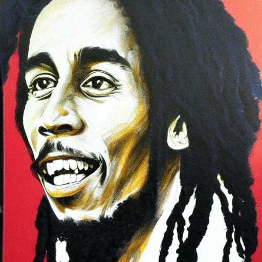 Prompt: Bob Marley portrait in the style of Nicolai Fechin