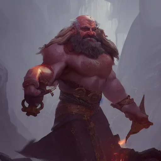 Image similar to high fantasy dwarf designed by Greg rutkowski, concept art, fantasy, 4k, CG render