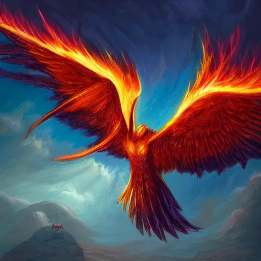 Prompt: pheonix gliding at night with fire on wings, fantasy art, computer art,concept art, higj detail, atmospheric