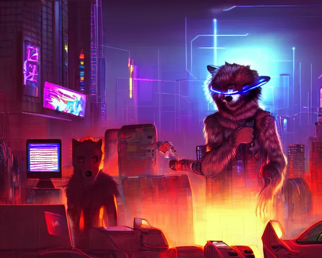 Image similar to high - resolution photograph from a cyberpunk era furry fandom convention ( midwest furfest 2 0 4 7 ), taking place after the genetic revolution and singularity. photorealistic.